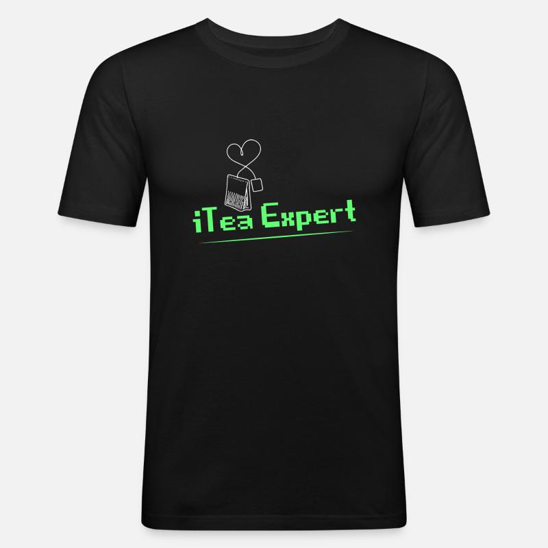 iTea Expert Software Coding - Männer Slim Fit T-Shirt - Schwarz