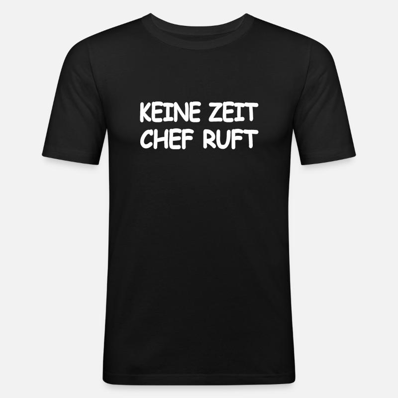 Chef - Männer Slim Fit T-Shirt - Schwarz
