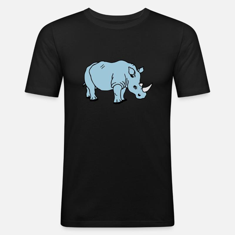 rhinoceros - Men's Slim Fit T-Shirt - black
