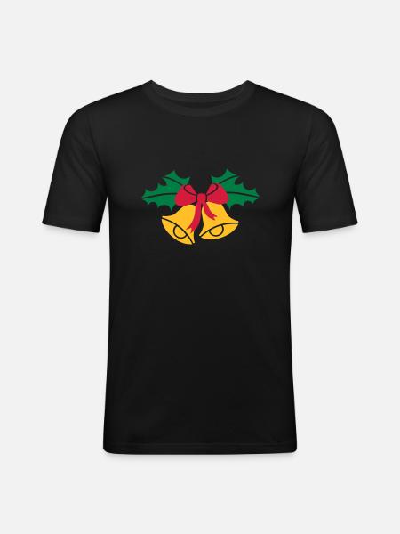 Bells Christmas - Men's Slim Fit T-Shirt - black