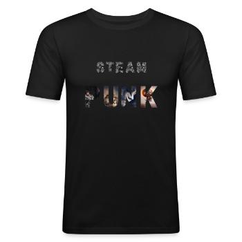 Steampunk - Men's Slim Fit T-Shirt - black - Front - Nik (191cm)