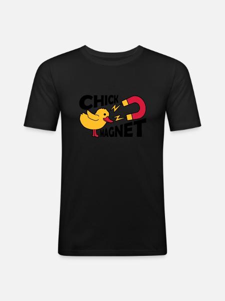 Casanova Chick Magnet Womanizer - Men's Slim Fit T-Shirt - black