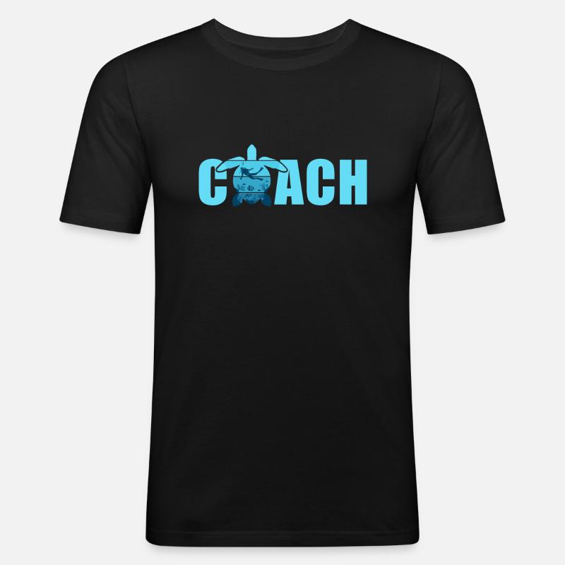 Tauchen Tauchen Trainer - Männer Slim Fit T-Shirt - Schwarz