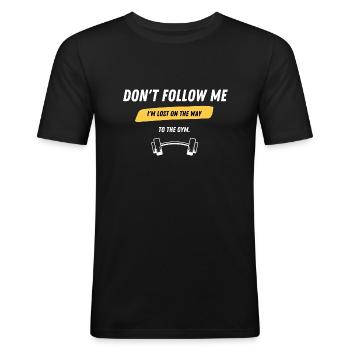 Funny T-shirt as a gift - Men's Slim Fit T-Shirt - black - Front - Nik (191cm)