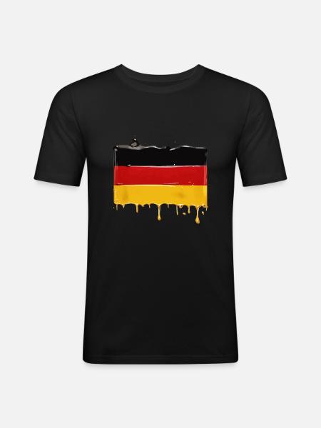 GERMANY FLAG GERMAN FLAG - Men's Slim Fit T-Shirt - black