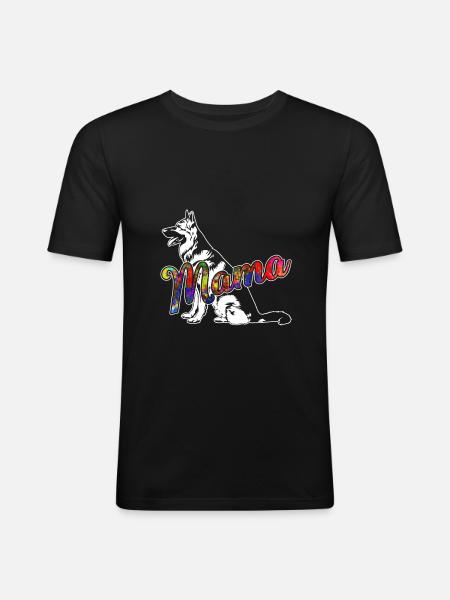 Belgian Malinois Mama - Men's Slim Fit T-Shirt - black
