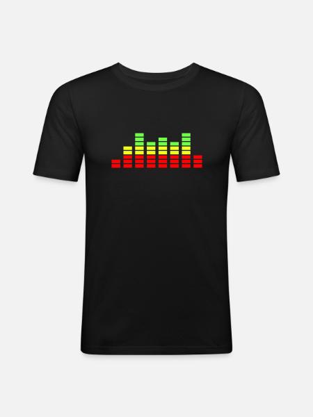 equalizer - Männer Slim Fit T-Shirt - Schwarz