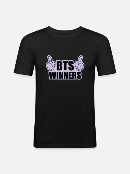 BTS Winners - T-shirt près du corps Homme - noir