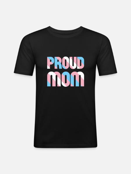 Stolze Mutter Transgender - Männer Slim Fit T-Shirt - Schwarz