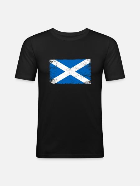 Drapeau écossais pour les patriotes - T-shirt près du corps Homme - noir