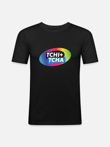 tchitcha - T-shirt près du corps Homme - noir
