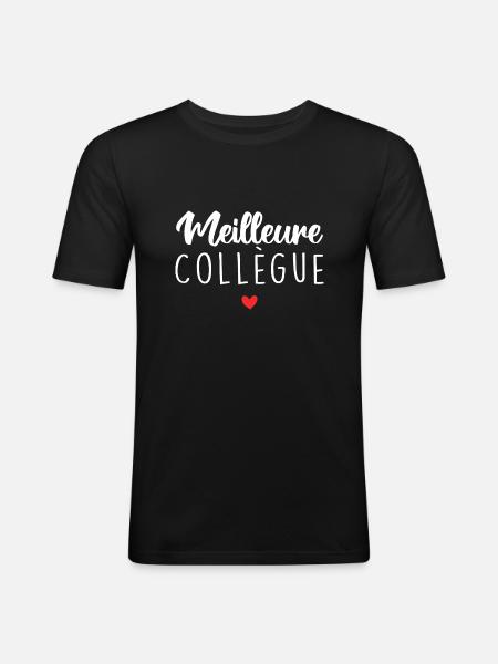 Meilleure Collègue - T-shirt près du corps Homme - noir