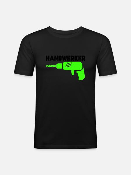 handwerker - Männer Slim Fit T-Shirt - Schwarz