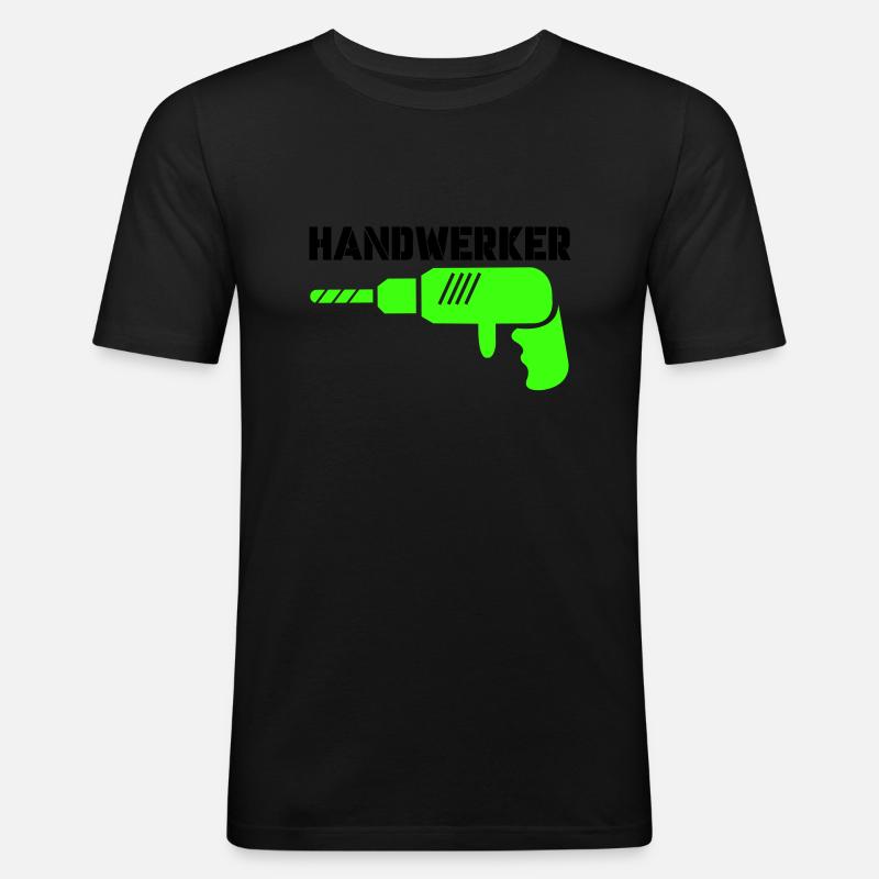 handwerker - Männer Slim Fit T-Shirt - Schwarz