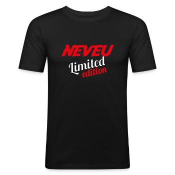 NEVEU LIMITED EDITION - T-shirt près du corps Homme - noir - Devant - Nik (191cm)