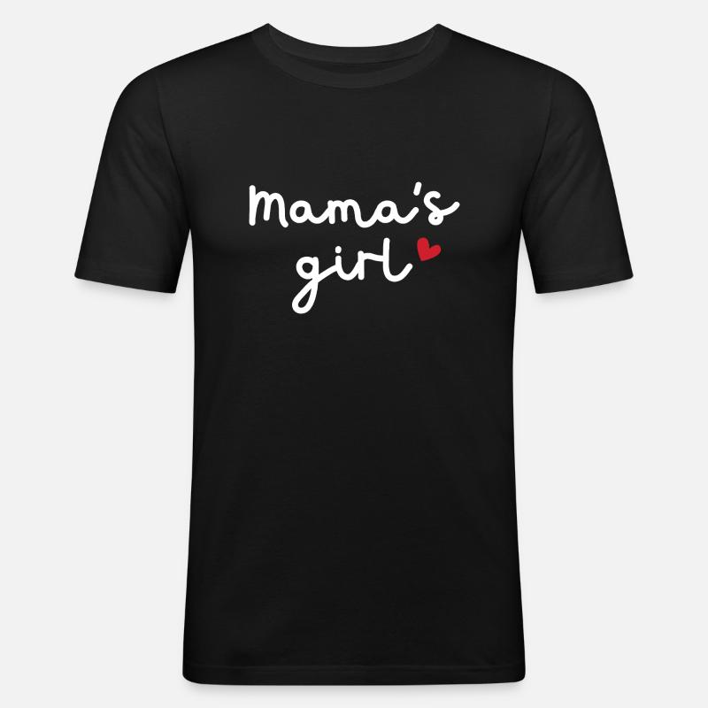 Mamas Mädchen - Männer Slim Fit T-Shirt - Schwarz