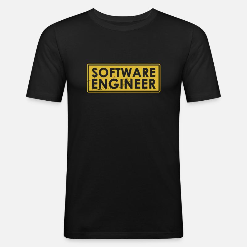 Software Engineer - Men's Slim Fit T-Shirt - black