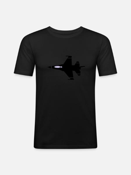 jet flying - Men's Slim Fit T-Shirt - black