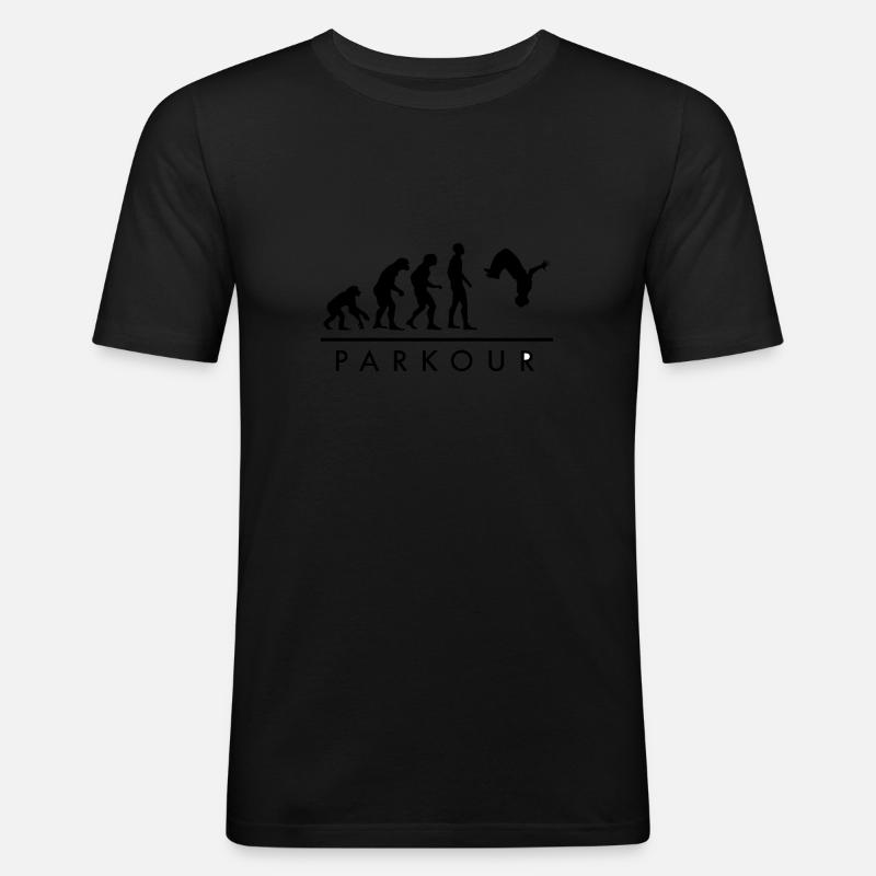 Parkour Evolution - Men's Slim Fit T-Shirt - black