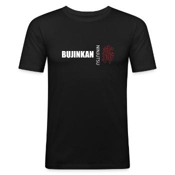 bujinkan ninjutsu kanji - T-shirt près du corps Homme - noir - Devant - Nik (191cm)