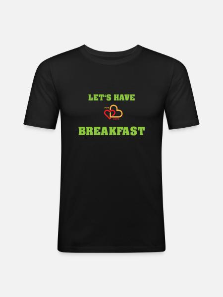 breakfast - Männer Slim Fit T-Shirt - Schwarz