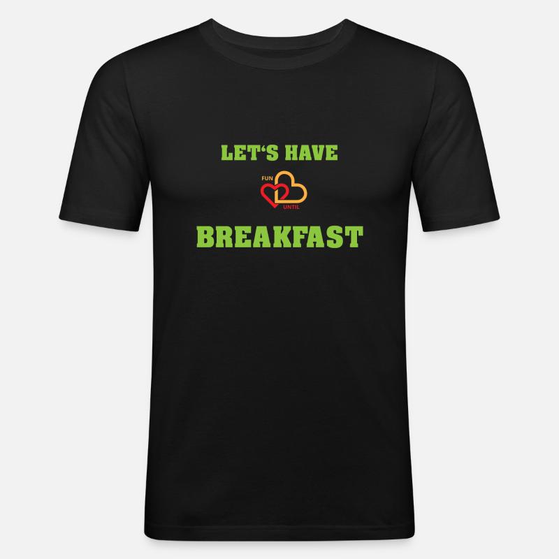 breakfast - Männer Slim Fit T-Shirt - Schwarz
