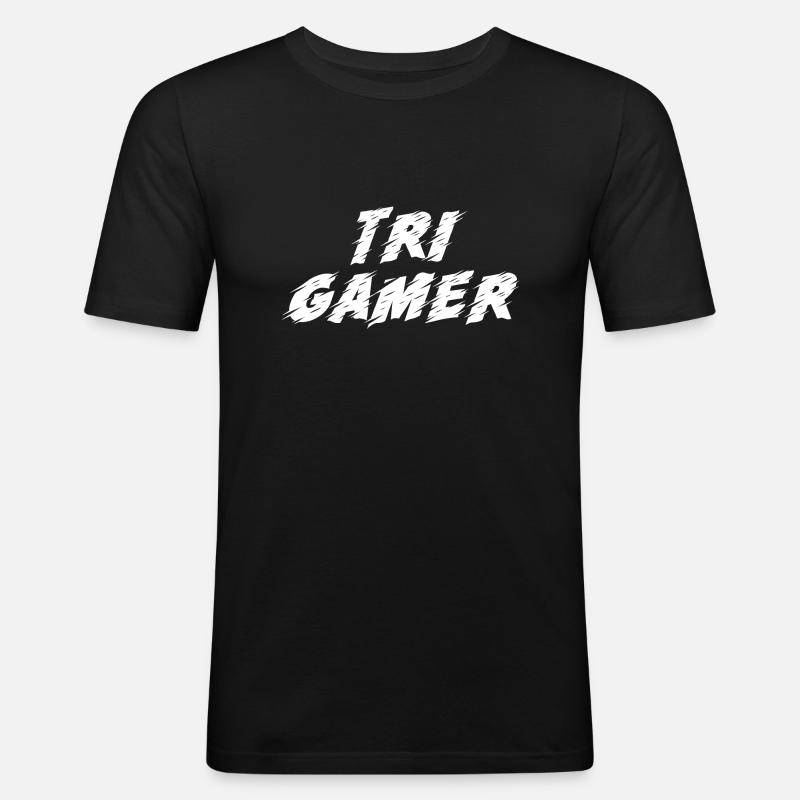 Game Gaming PC - Männer Slim Fit T-Shirt - Schwarz
