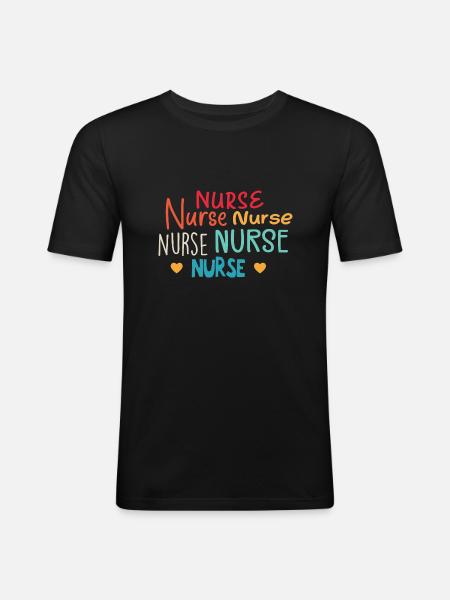 Nurse - Gift Nurse - Men's Slim Fit T-Shirt - black