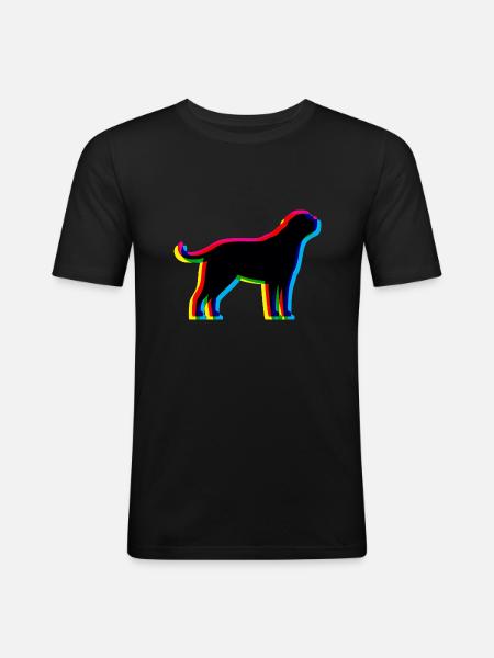 CMYK St. Bernard - Men's Slim Fit T-Shirt - black