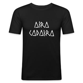 Abra Cadabra Ancient Magic Formula Zauber - Männer Slim Fit T-Shirt - Schwarz - Vorne - Nik (191cm)