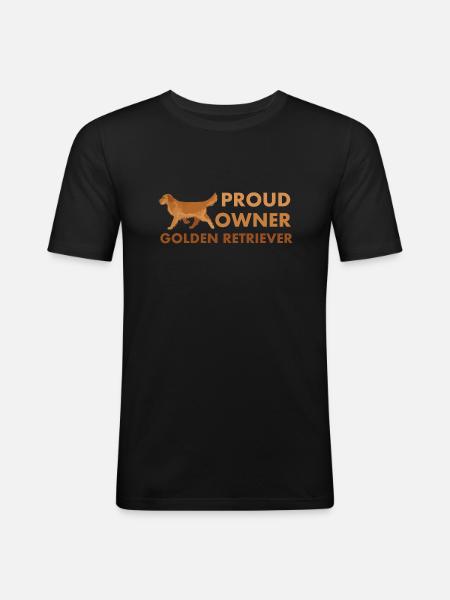 Golden Retriever Owner - Men's Slim Fit T-Shirt - black