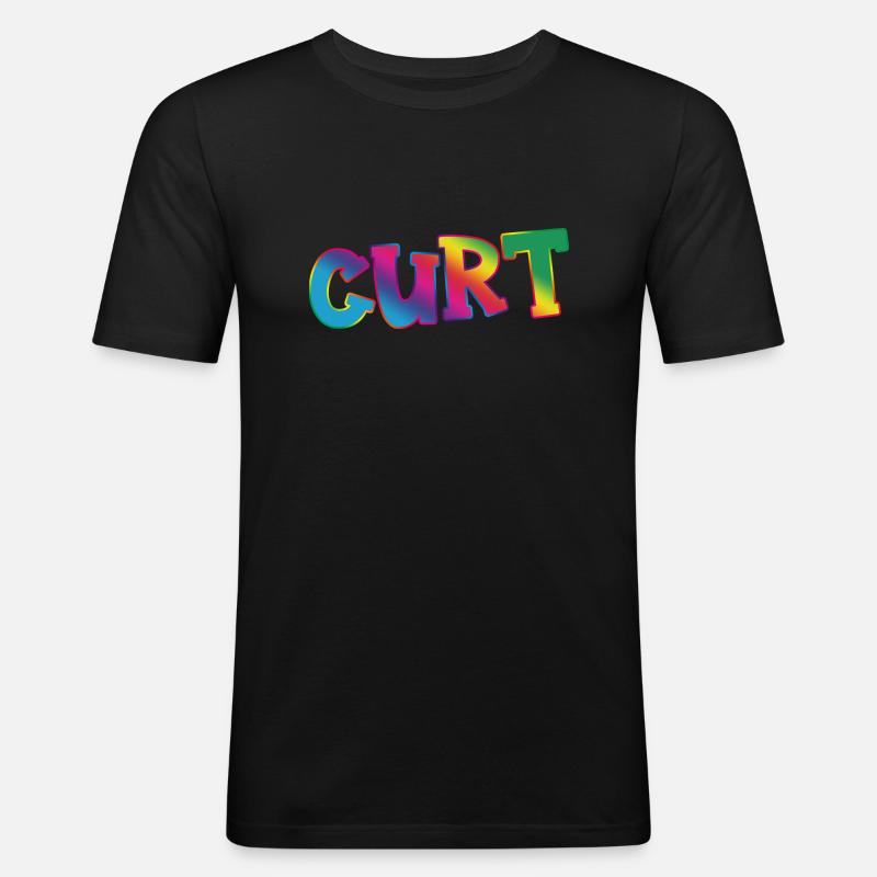 Curt - Männer Slim Fit T-Shirt - Schwarz