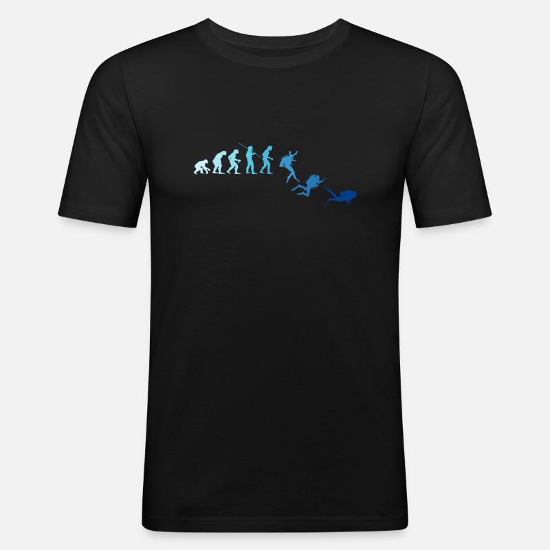 Diver Evolution Scuba - Men's Slim Fit T-Shirt - black