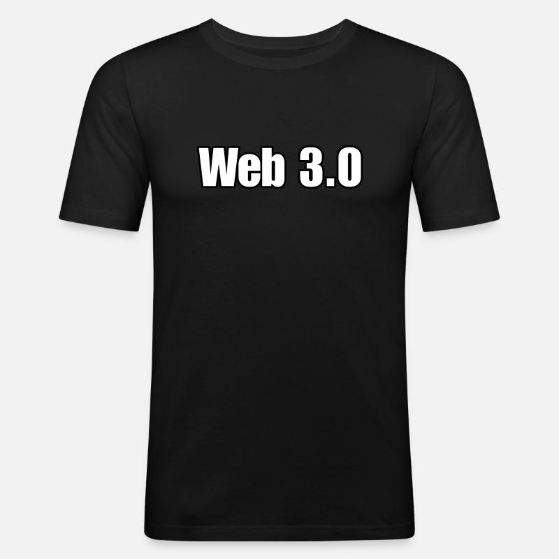 Web 3.0, Finanzen, Krypto-Handel, Tech-Addict - Männer Slim Fit T-Shirt - Schwarz