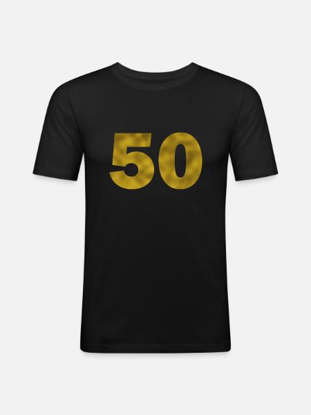 Fødselsdag 50 år - Herre Slim Fit T-Shirt - sort