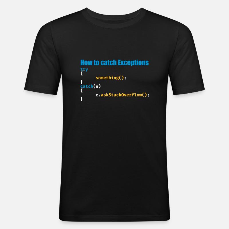 Programmierer, Software, Informatik, Developer - Männer Slim Fit T-Shirt - Schwarz