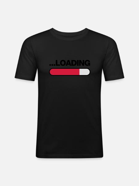 loading_f3 - Men's Slim Fit T-Shirt - black