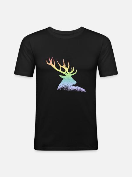 Deer - Men's Slim Fit T-Shirt - black
