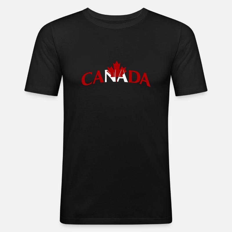 Canada - Maglietta aderente da uomo - nero