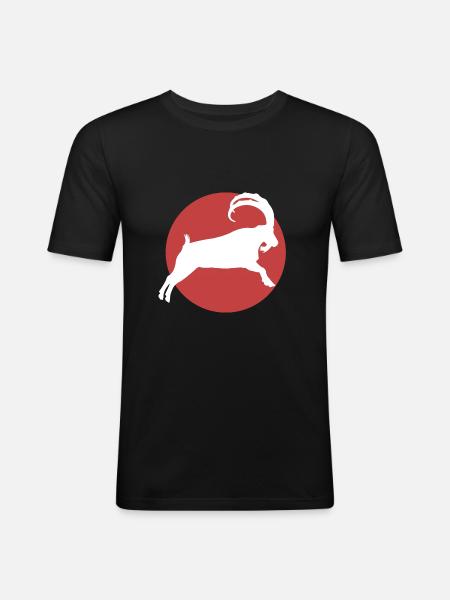 Capricorne - T-shirt près du corps Homme - noir