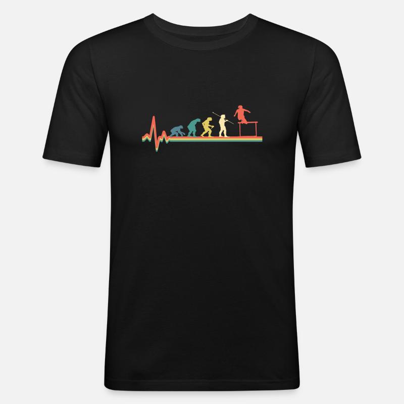 Athletics Hurdles Evolution - Men's Slim Fit T-Shirt - black