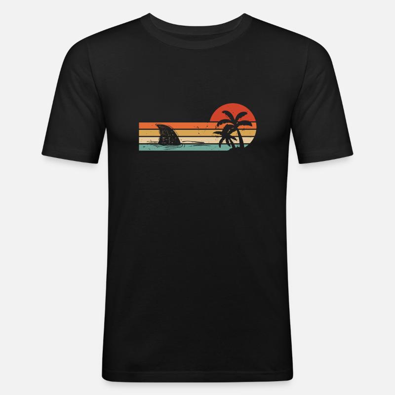 Requin requin - Haifisch - Männer Slim Fit T-Shirt - Schwarz