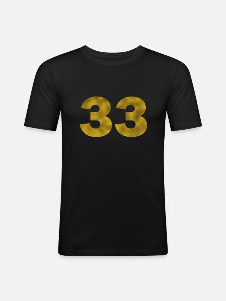 Birthday 33 years - Men's Slim Fit T-Shirt - black