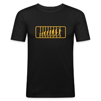 Evolution Modellbau - Männer Slim Fit T-Shirt - Schwarz - Vorne - Nik (191cm)