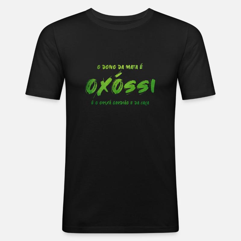 Oxóssi - Männer Slim Fit T-Shirt - Schwarz
