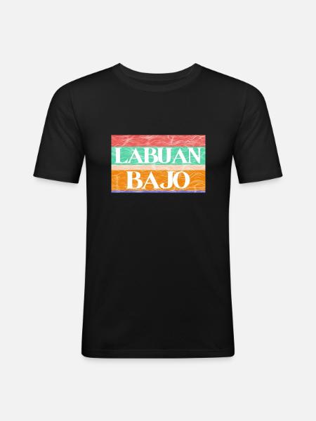 Labuan Bajo, Indonesia - Men's Slim Fit T-Shirt - black