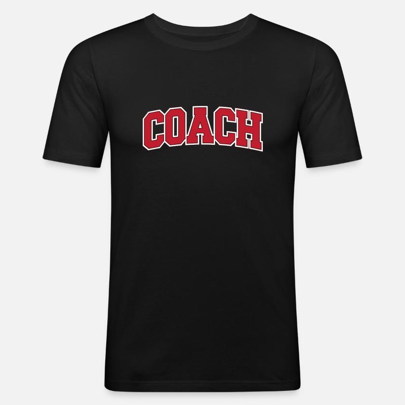 Trainer - Männer Slim Fit T-Shirt - Schwarz