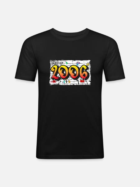 Beste van 2006 Graffiti – 19 jaar aww Urban Cool - Mannen slim fit T-shirt - zwart