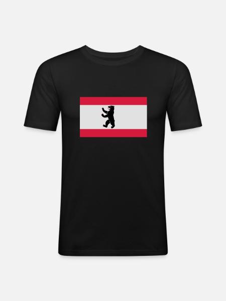 berlin - T-shirt près du corps Homme - noir
