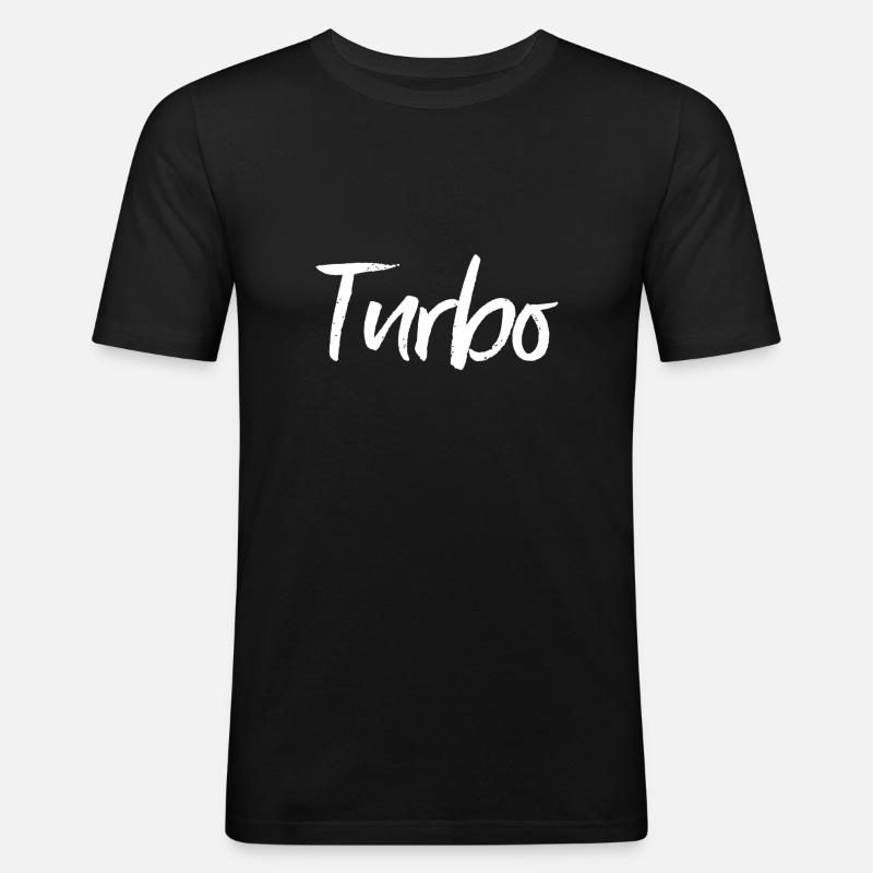 Turbo - Männer Slim Fit T-Shirt - Schwarz